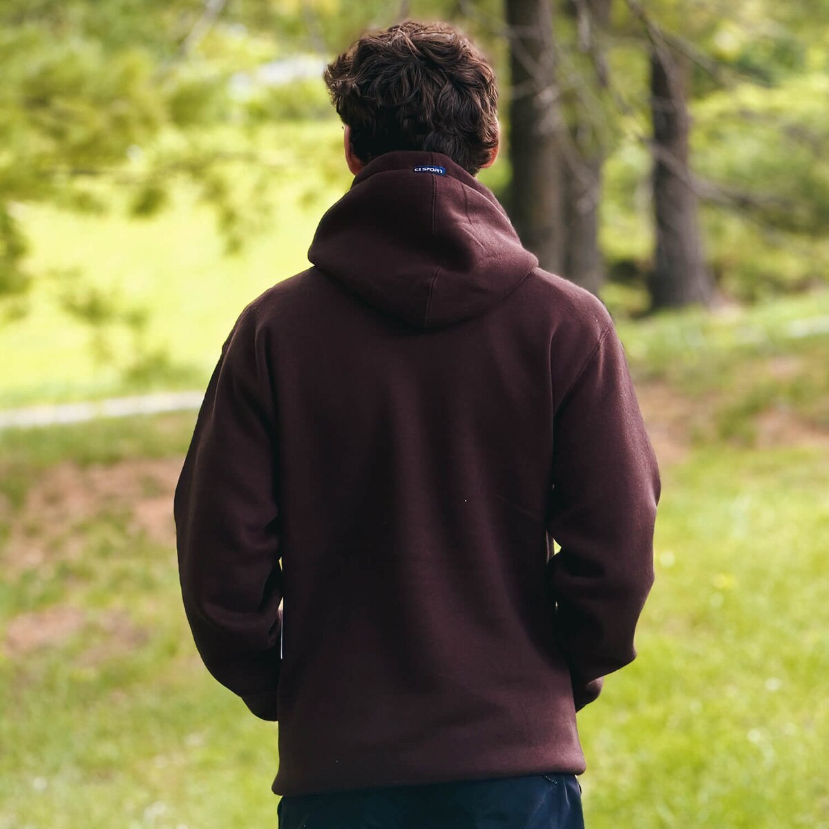 CI Sport Cyclones Dark Brown Hooded Sweatshirt back